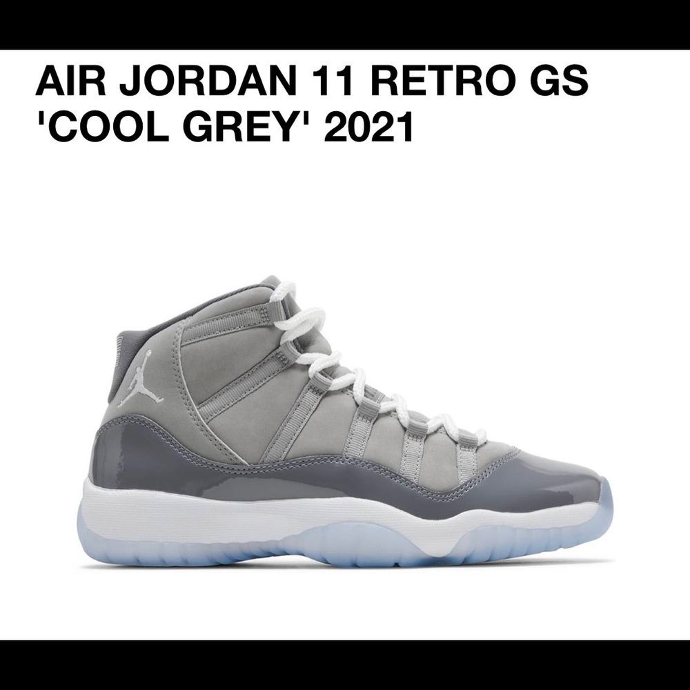 Brand new cool gray Jordan 11’s. Never worn, 100% authentic (see tag), kids sz 7